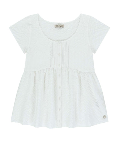 PINTUCK BLOUSE WHITE 