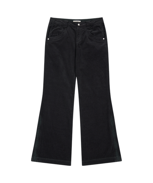 LEAF CUT CORDUROY PANTS CHARCOAL