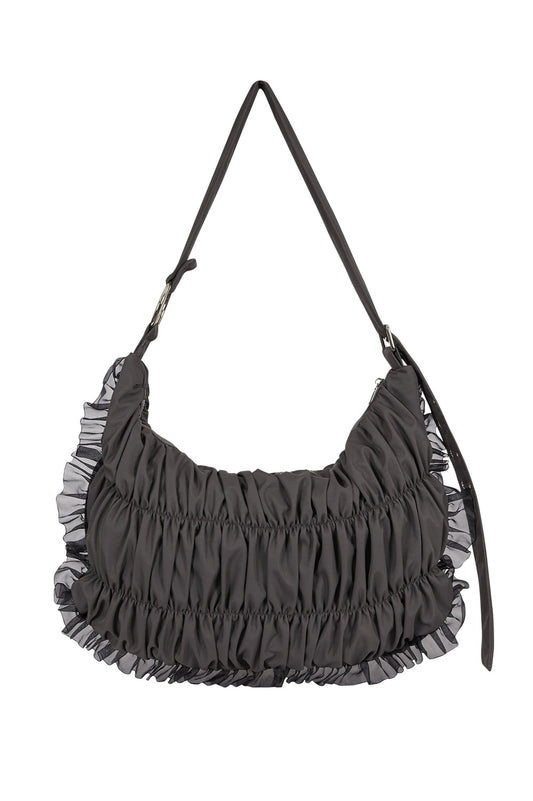 Frill Bubble Big Cross Back Charcoal