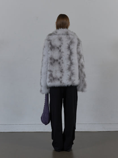 FAUX FUR JACKET / WHITE