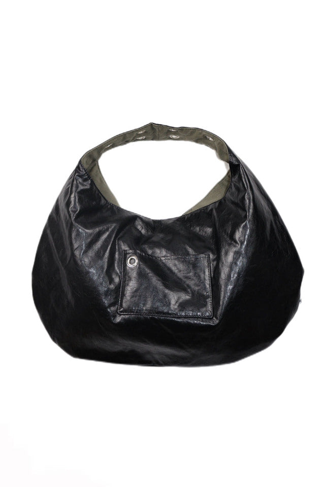 EYELET LEATHER BAG (BLACK)