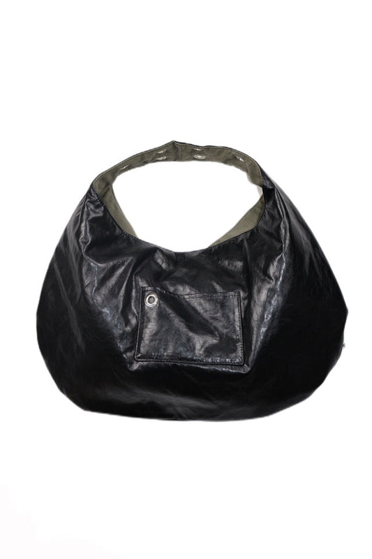 EYELET LEATHER BAG (BLACK)