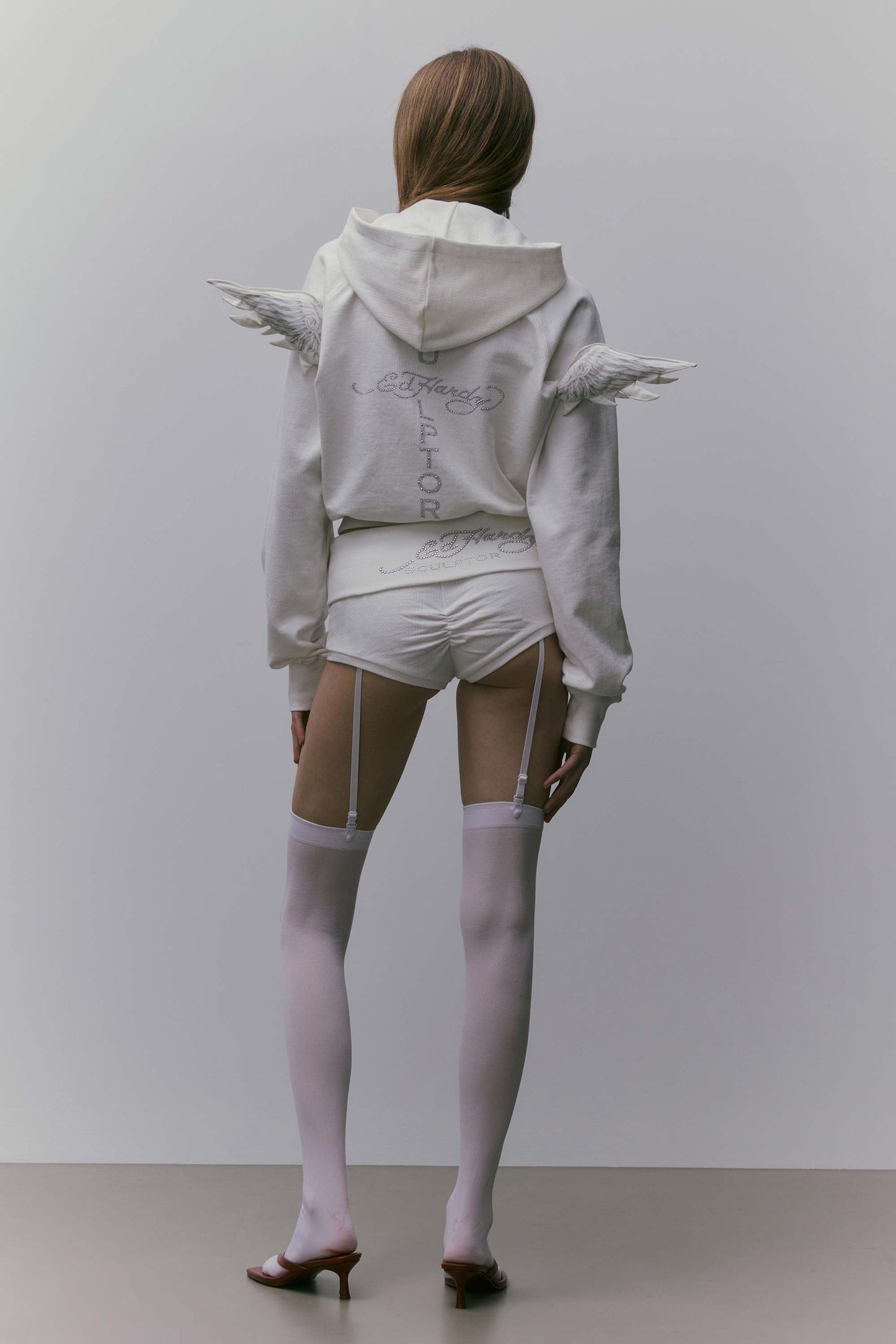 [Sculptor X Ed Hardy] Cherry Shorts White
