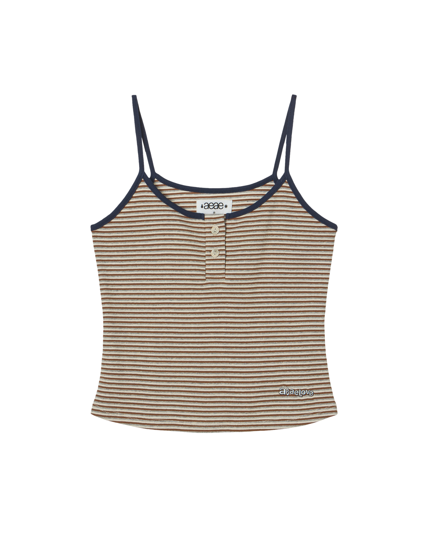 STRIPE BUTTON TANK TOP [BEIGE]