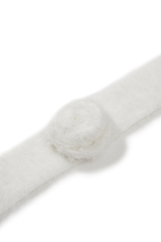 Fleur Angora muffler white