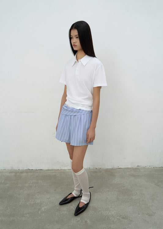 OPEN COLLAR TOP (WHITE)