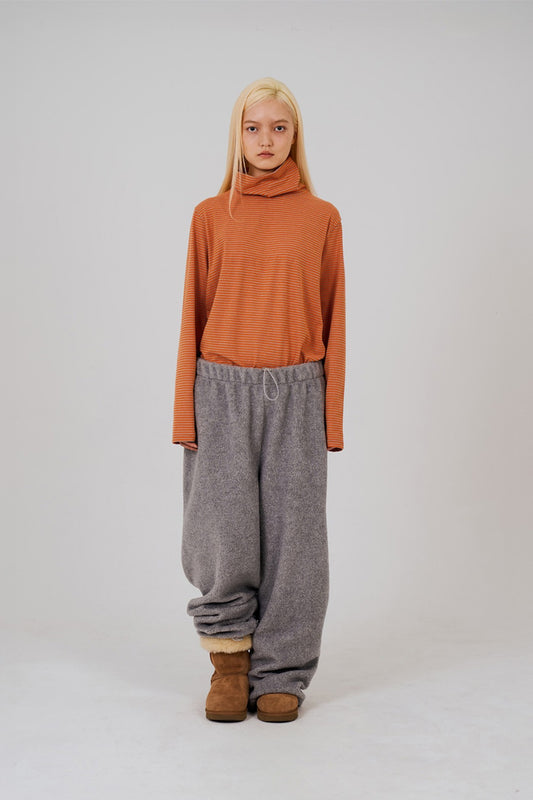 COLOR POP TURTLENECK T-SHIRT - ORANGE