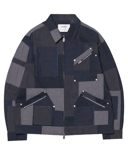 MULTI PANEL WORK JACKET - WASHED NAVY