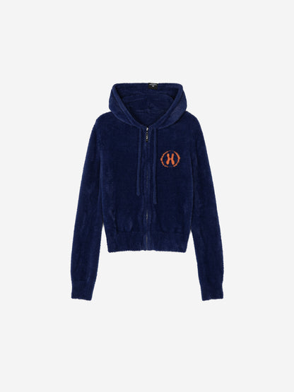HOTEL FUR KNIT ZIP-UP
