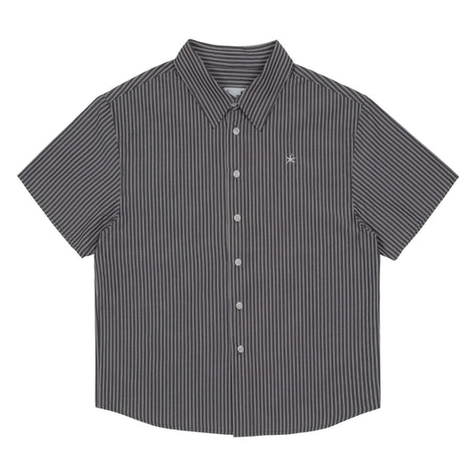 TCM mini logo stripe half shirts (black)
