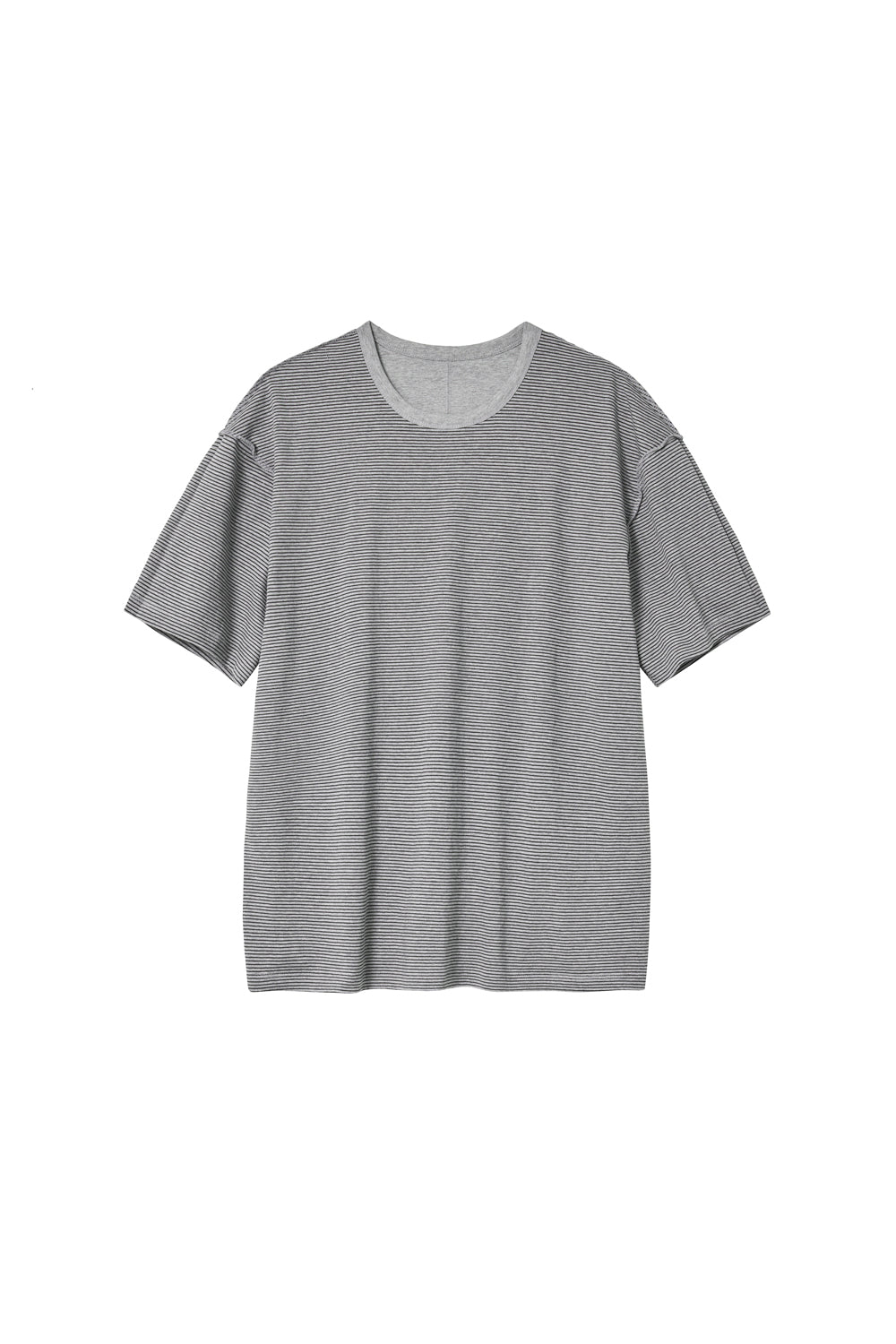 Two Face Stripe Tee 1/2 M.Grey