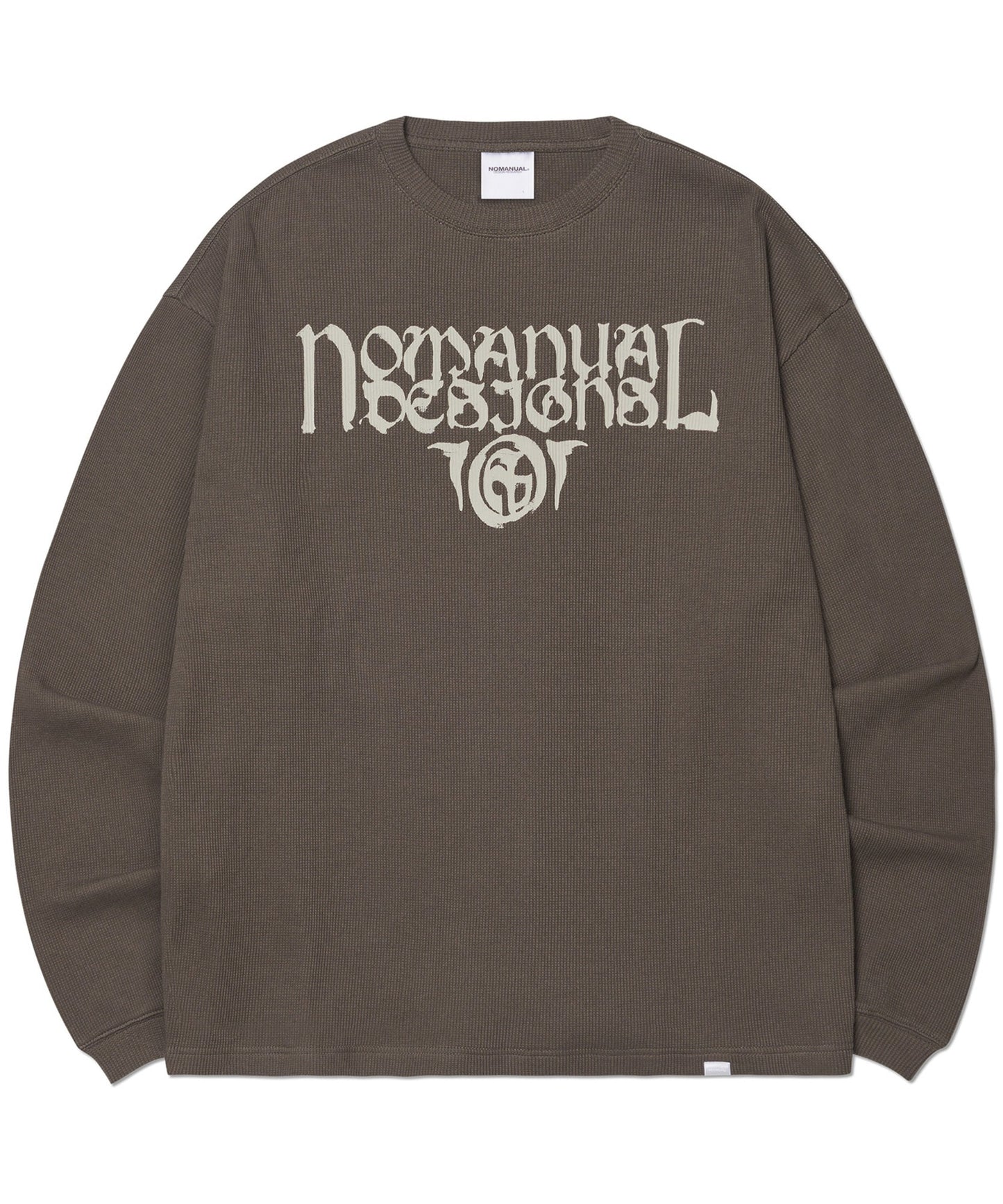 PT WAFFLE LONG SLEEVE TEE - KHAKI GRAY