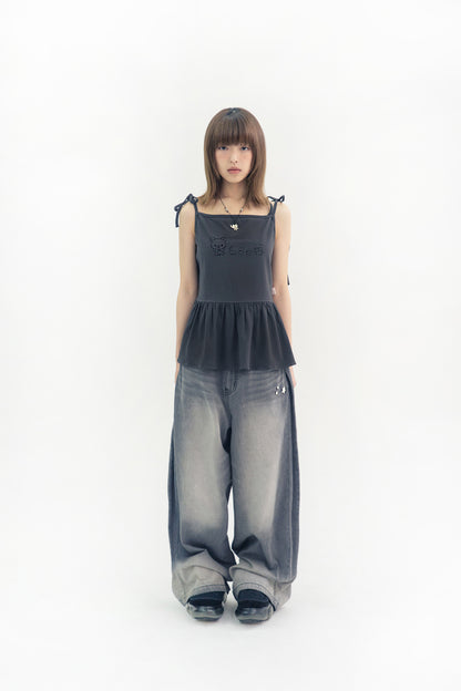 Babydoll Korilakkuma sleevless (Charcoal)