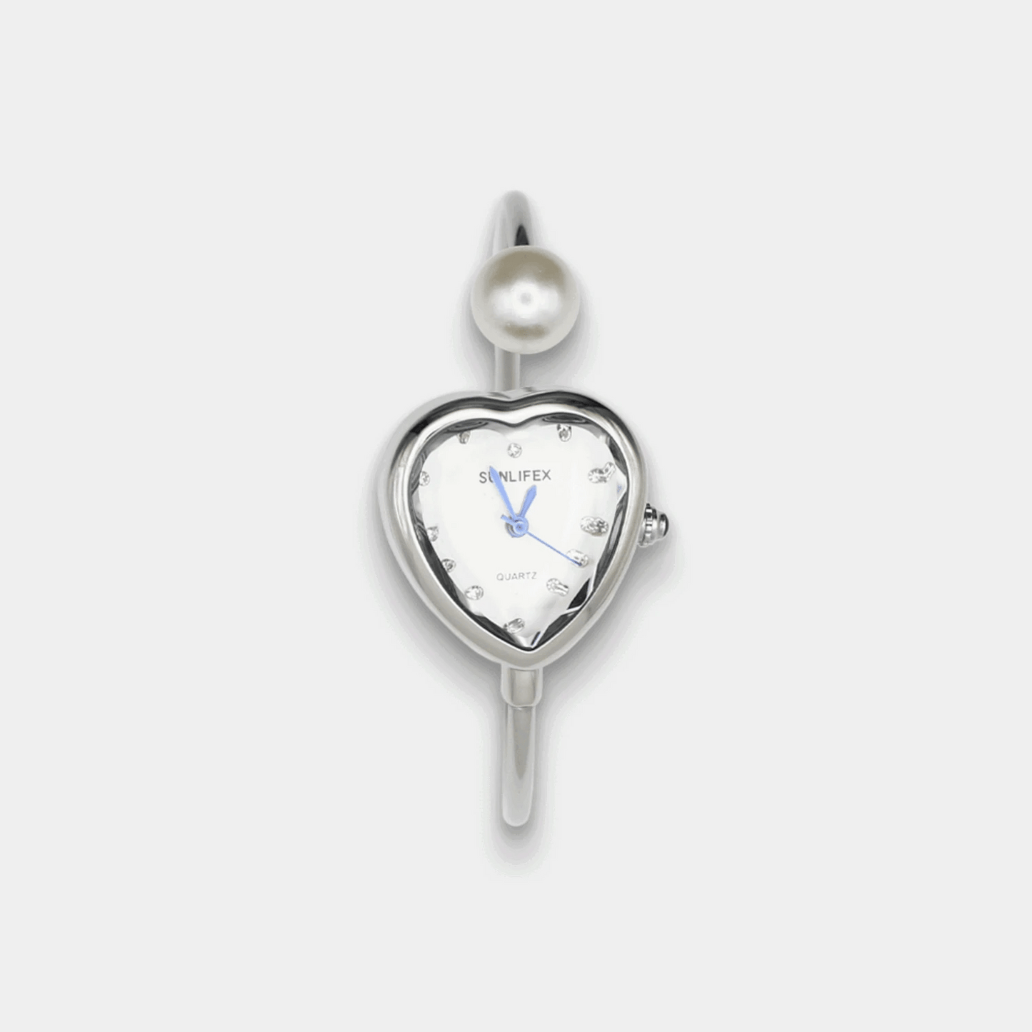 Pearl Heart Bangle Watch