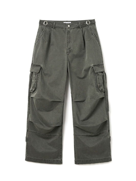 Garment Washed Silhouette Pants [Khaki Gray]