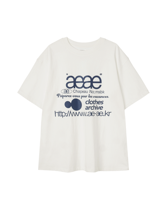 WEB LOGO T-SHIRTS [WHITE/BLUE]