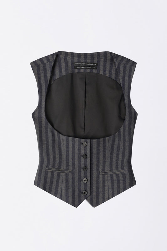 Classic Stripe Vest Navy