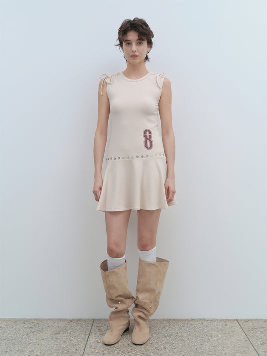 Knitted Flare Dress [Ecru]
