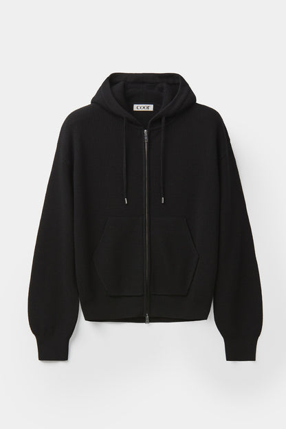 Essential Knit Hooded Zip-Up / 2 Color