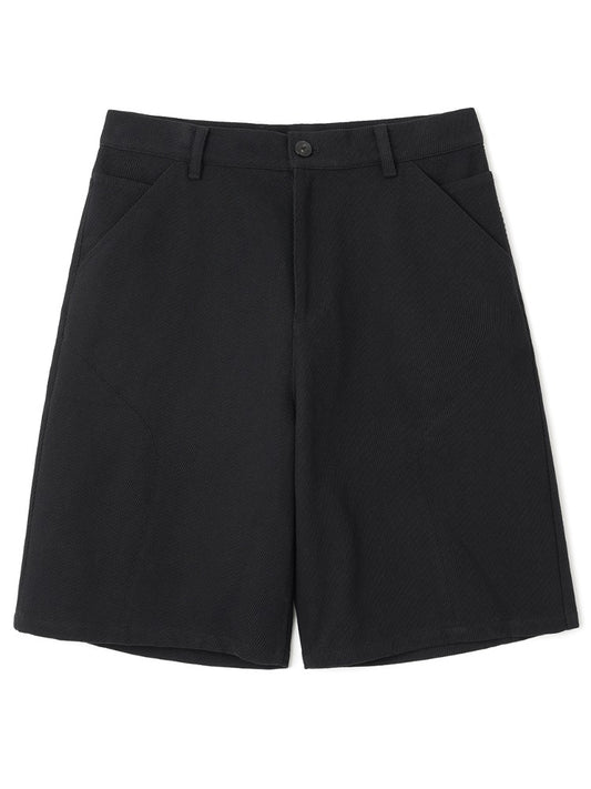 Twill Curved Pants [Black]