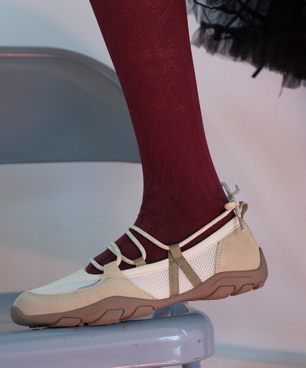NICOLE WEAVING LACEUP SNEAKERS / 4 Color