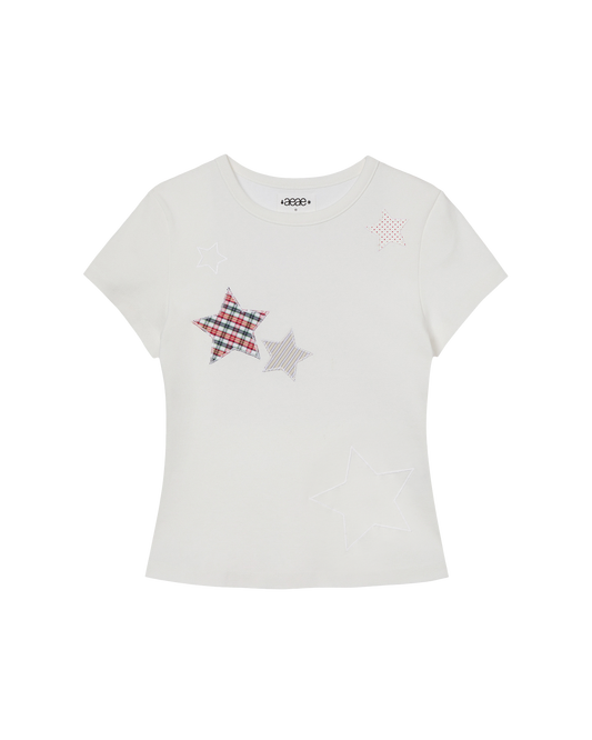 [5/26 예약발송] CHECK STAR TEE [WHITE]