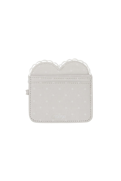 Heart frame card wallet Gray