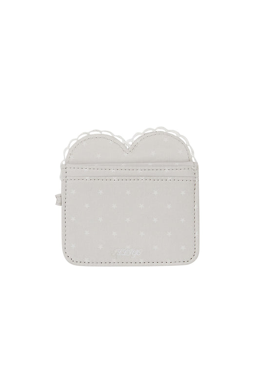 Heart frame card wallet Gray