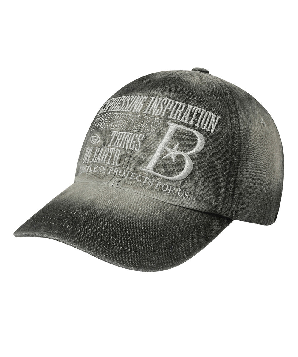 BLOGO denim ball cap [Washed black]