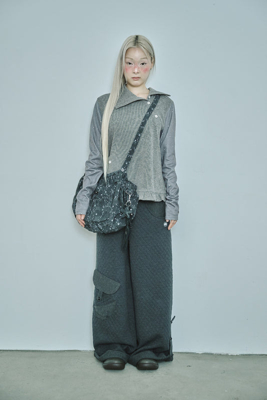 Stardust printed cross bag (Black)