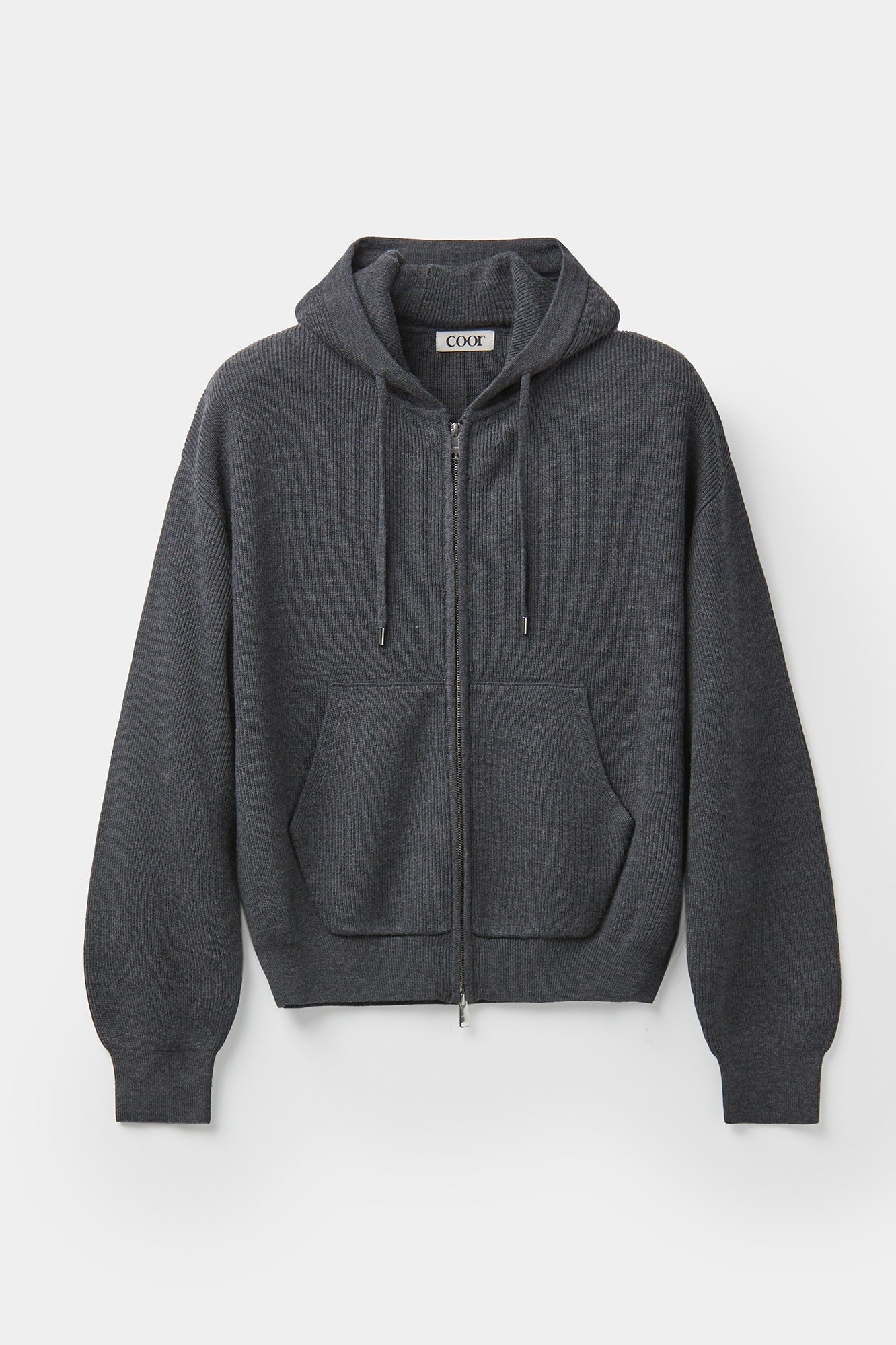 Essential Knit Hooded Zip-Up / 2 Color