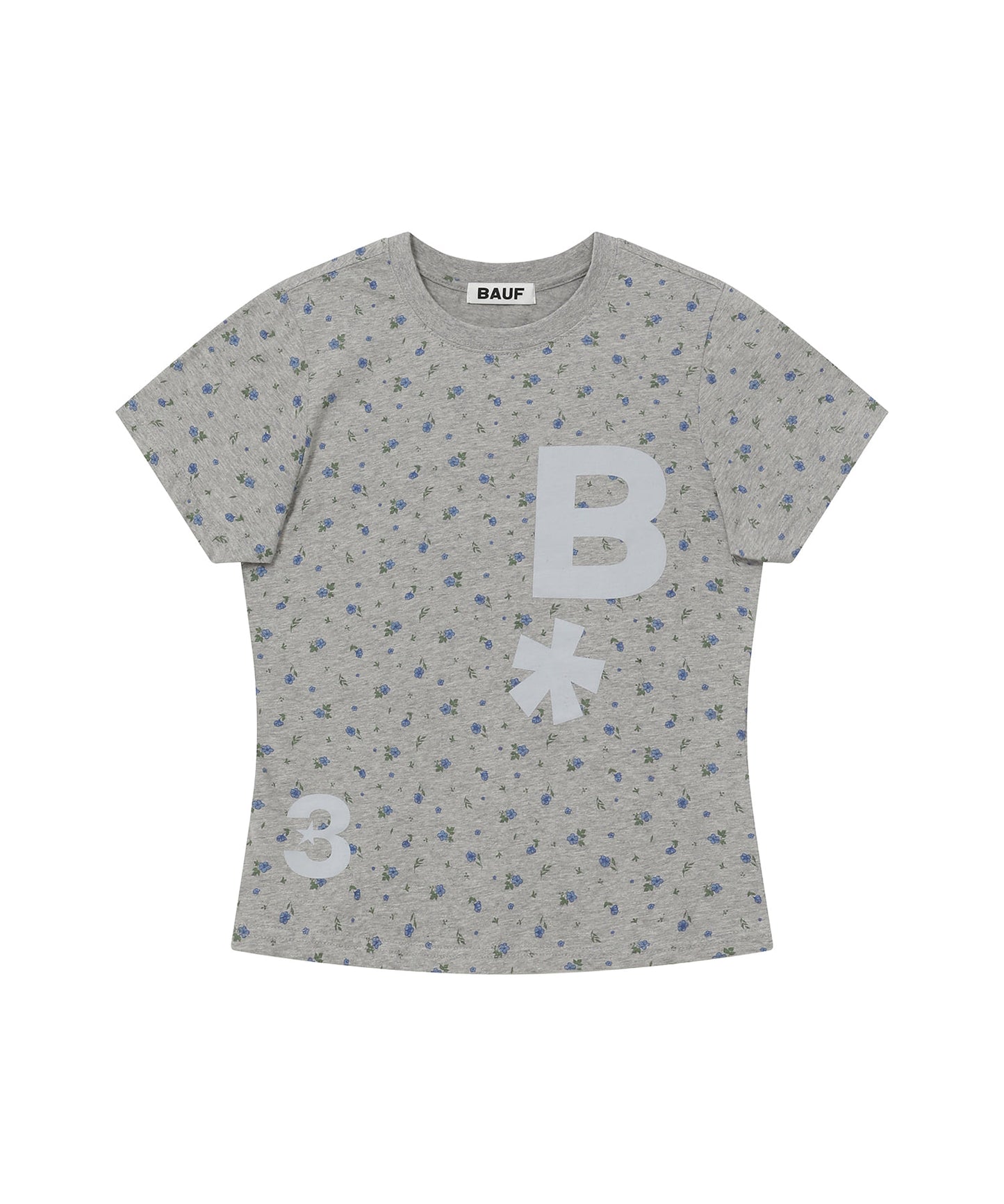 Blogo Slim Fit T-shirt [Flower Gray]