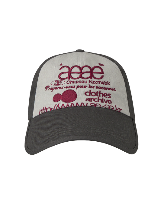 WEB LOGO 5 PANNEL BALL CAP [CHARCOAL/ASH]