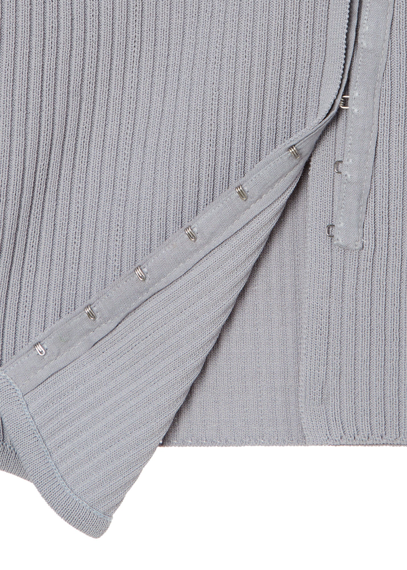 HOOK FASTENING RIBBED CARDIGAN / 2 Color