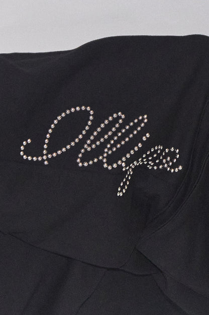 Studded cargo sweat pants Black