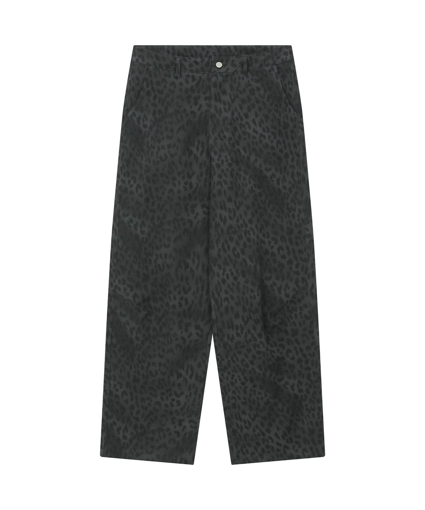 Leopard symbol pants. [Charcoal]