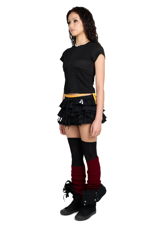 3 Cut Slim Shirt in black