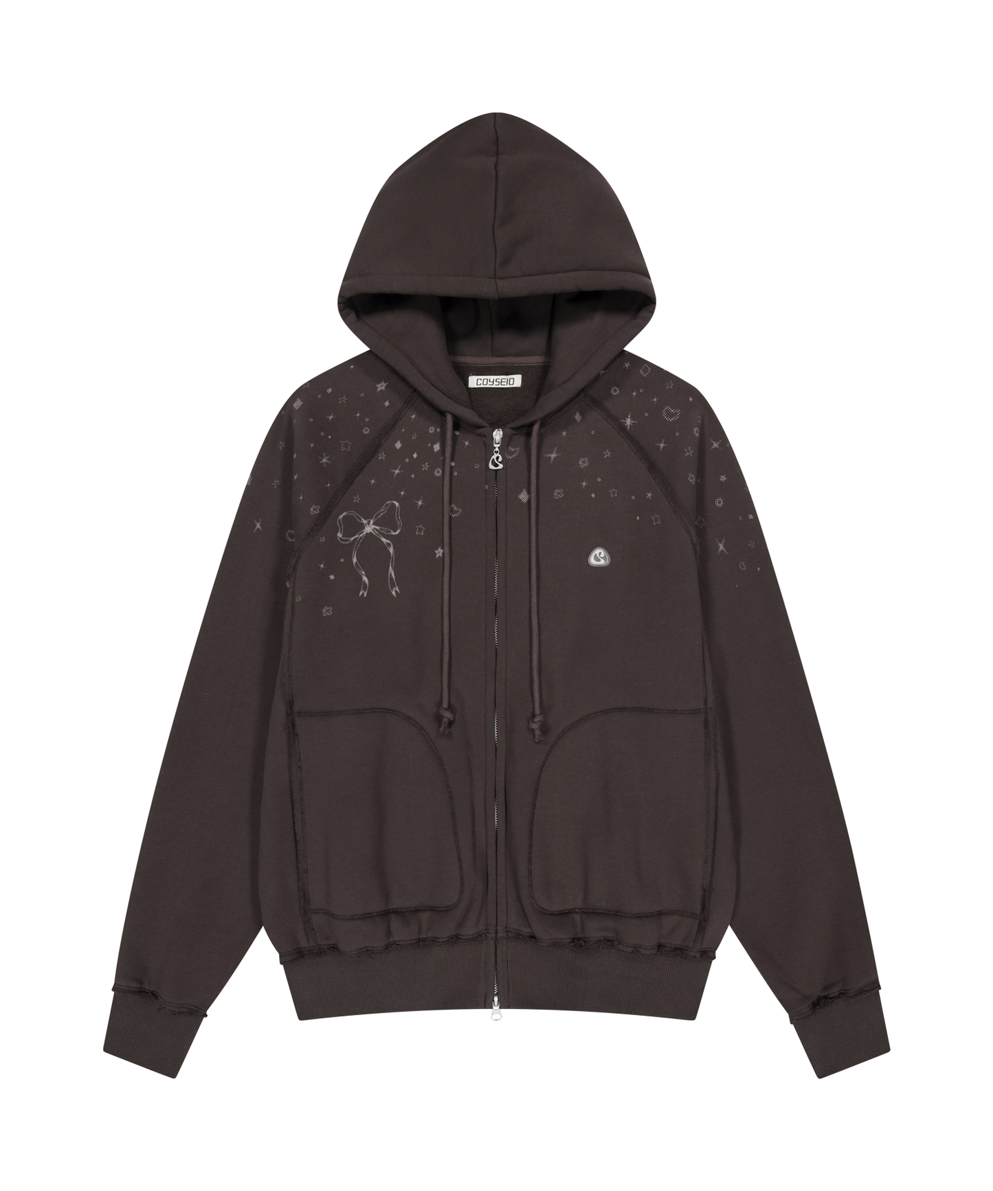 TWINKLE HOOD ZIP-UP MELANGE / 3 Color