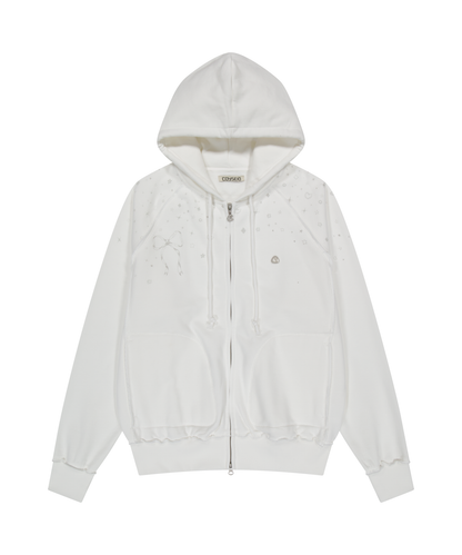 TWINKLE HOOD ZIP-UP MELANGE / 3 Color