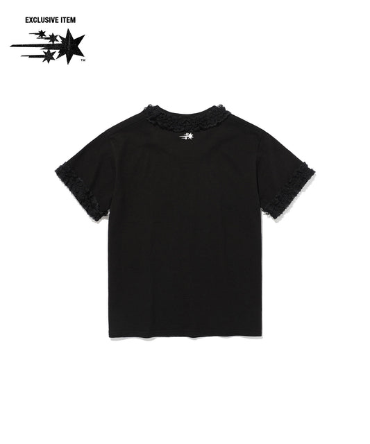ghost angels lace tee
[black]