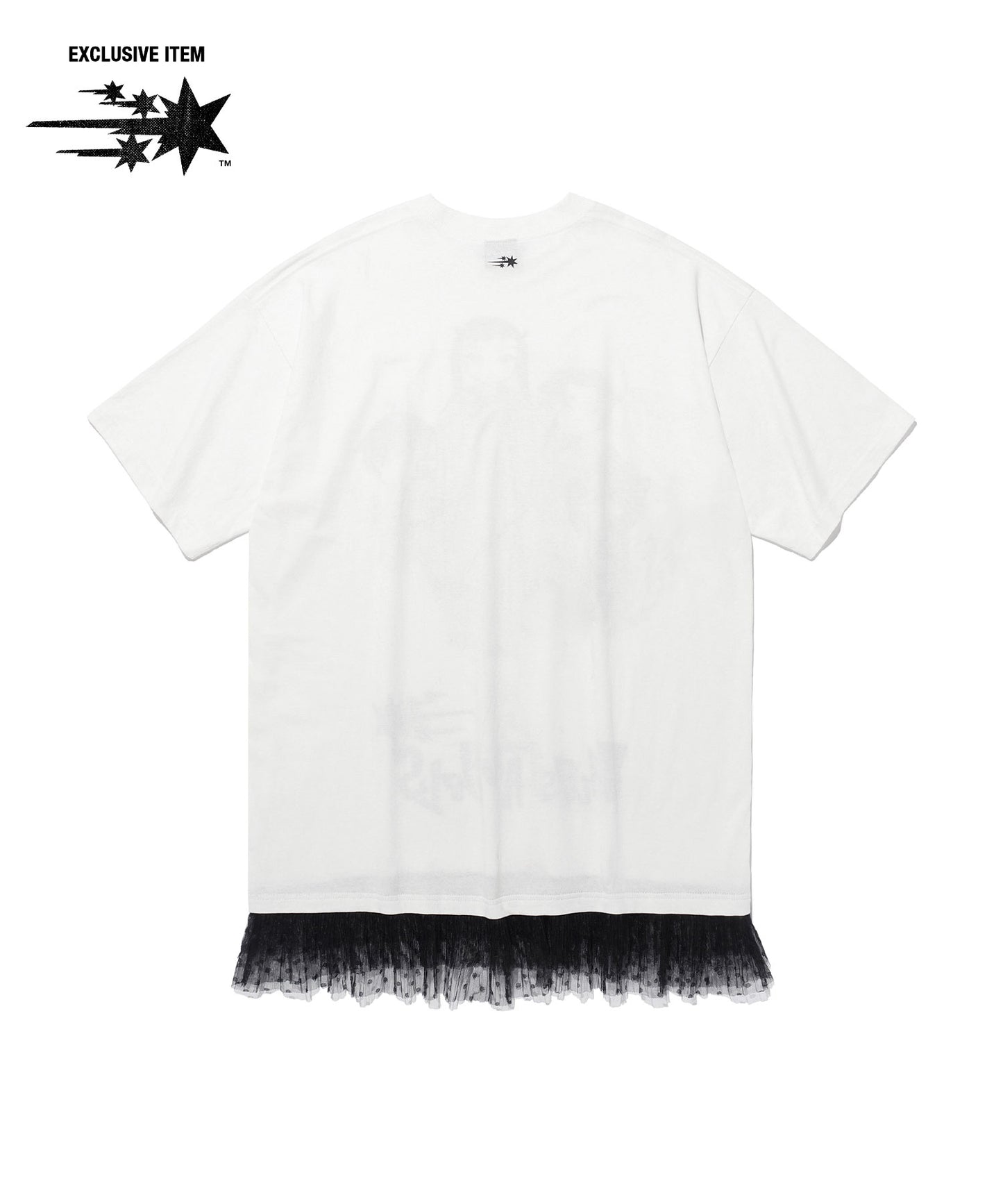 ghost angels lace hem line big big tee
[white]