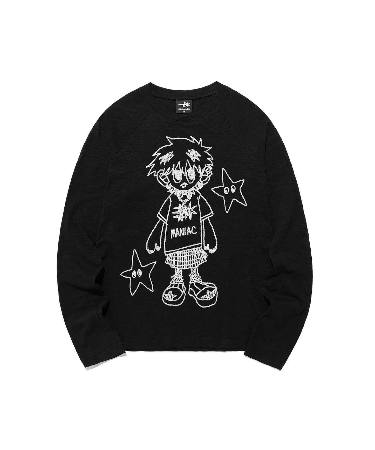 little ghost slim l/s tee
[black]