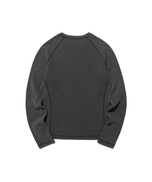crying angel waffle l/s tee
[charcoal]