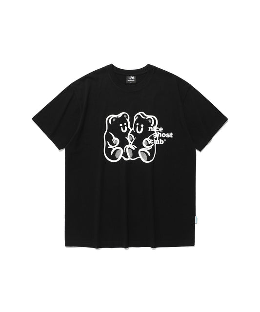 gummy bear&logo tee
[black]