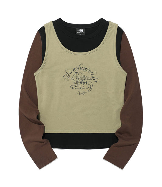 star pony sleeveles l/s tee
[khaki brown]