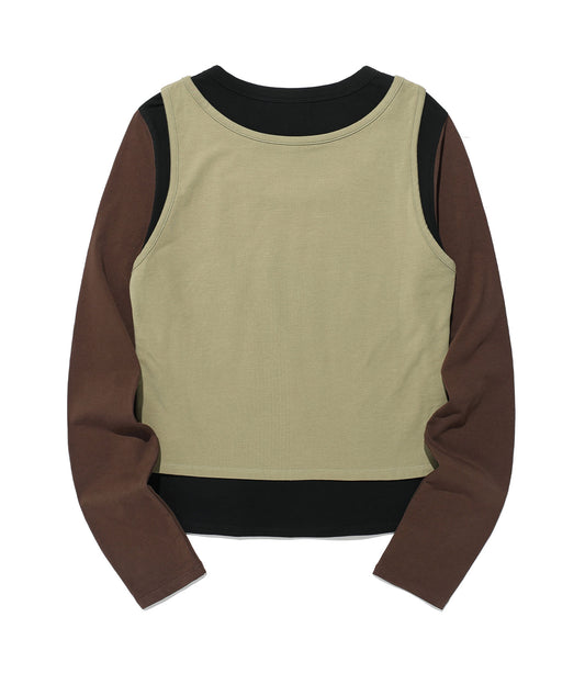 star pony sleeveles l/s tee
[khaki brown]