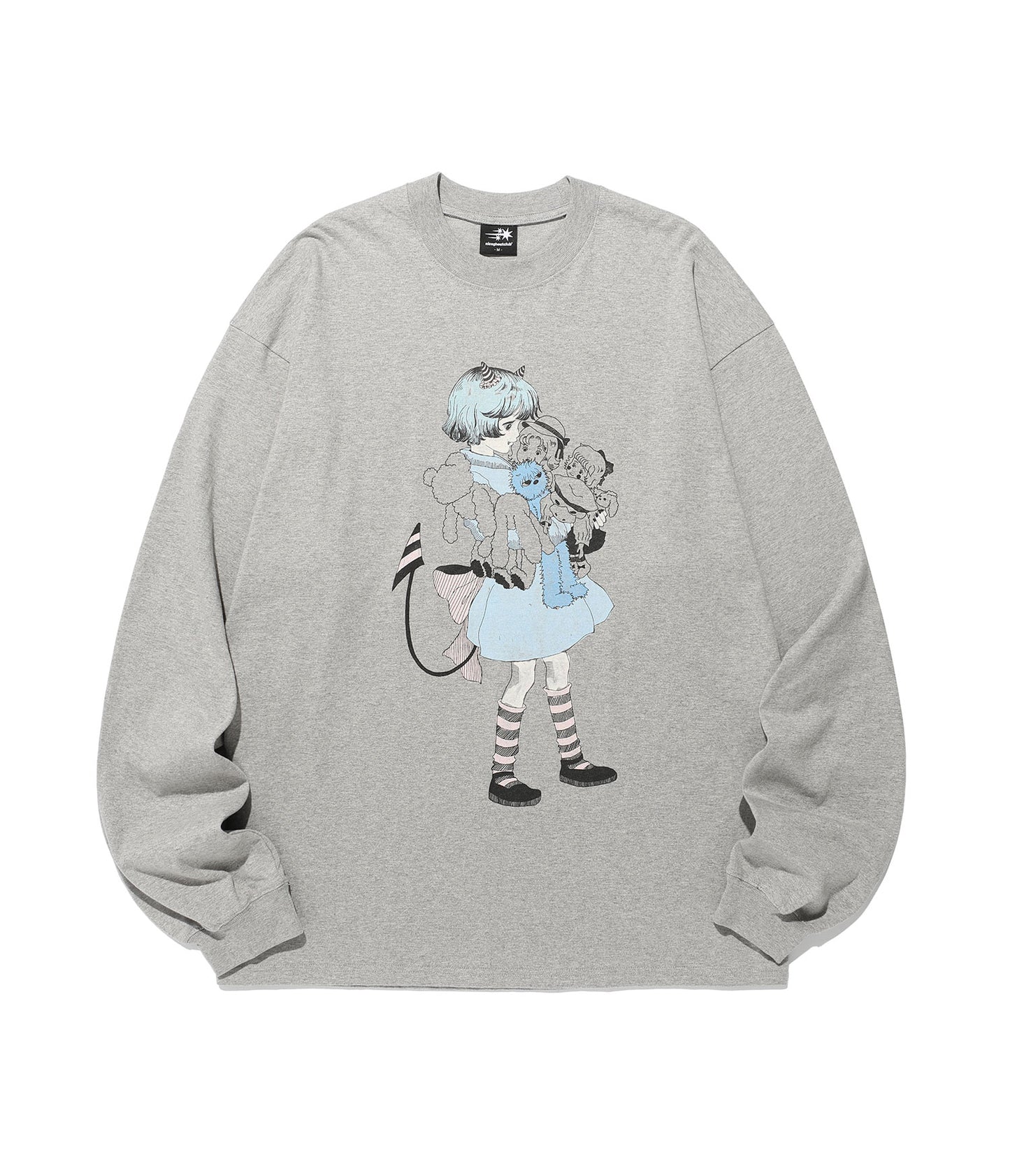 little devil girl big big l/s tee
[grey]