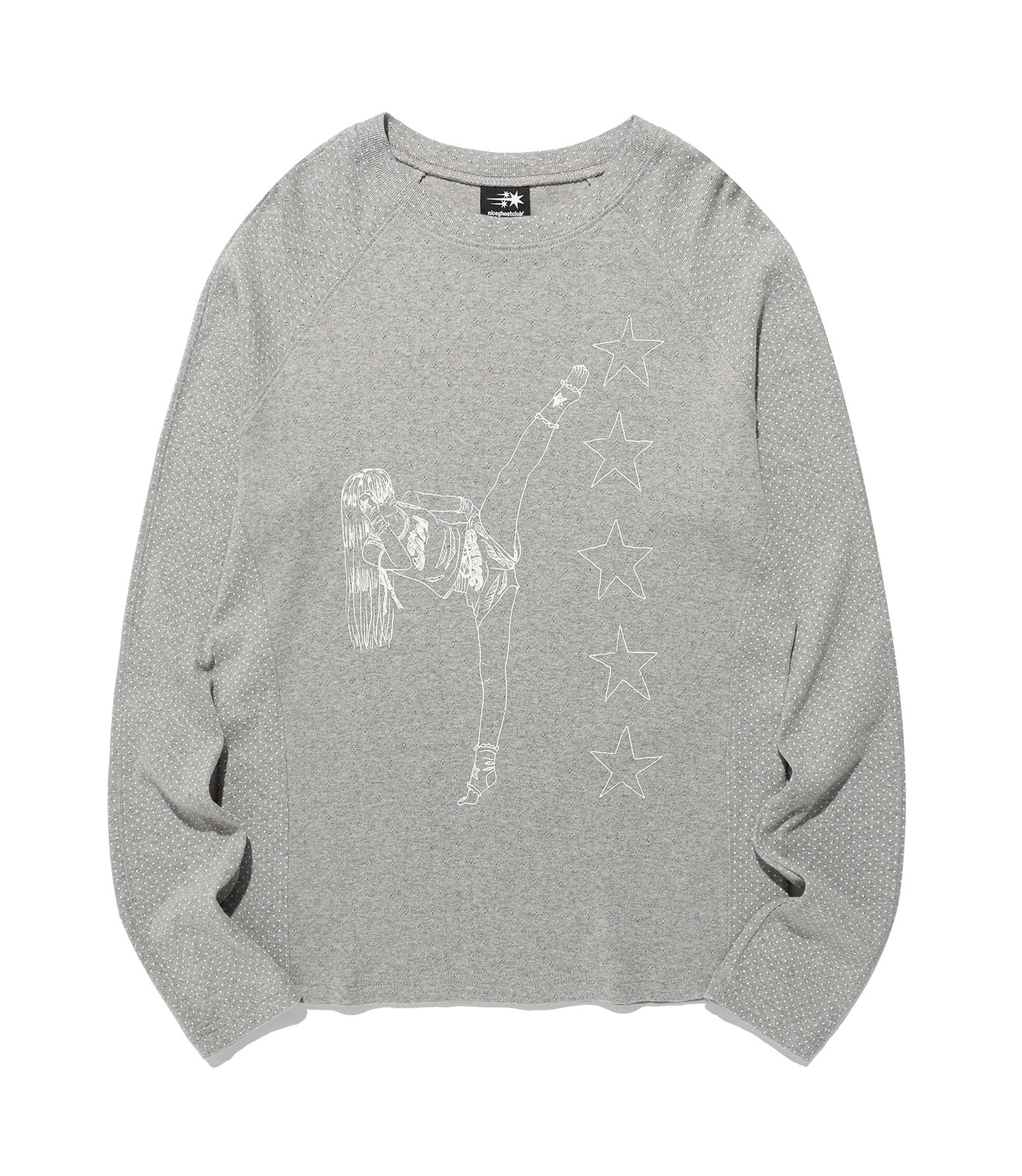 girl gang star slim l/s tee
[grey]