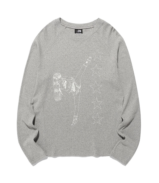girl gang star slim l/s tee
[grey]