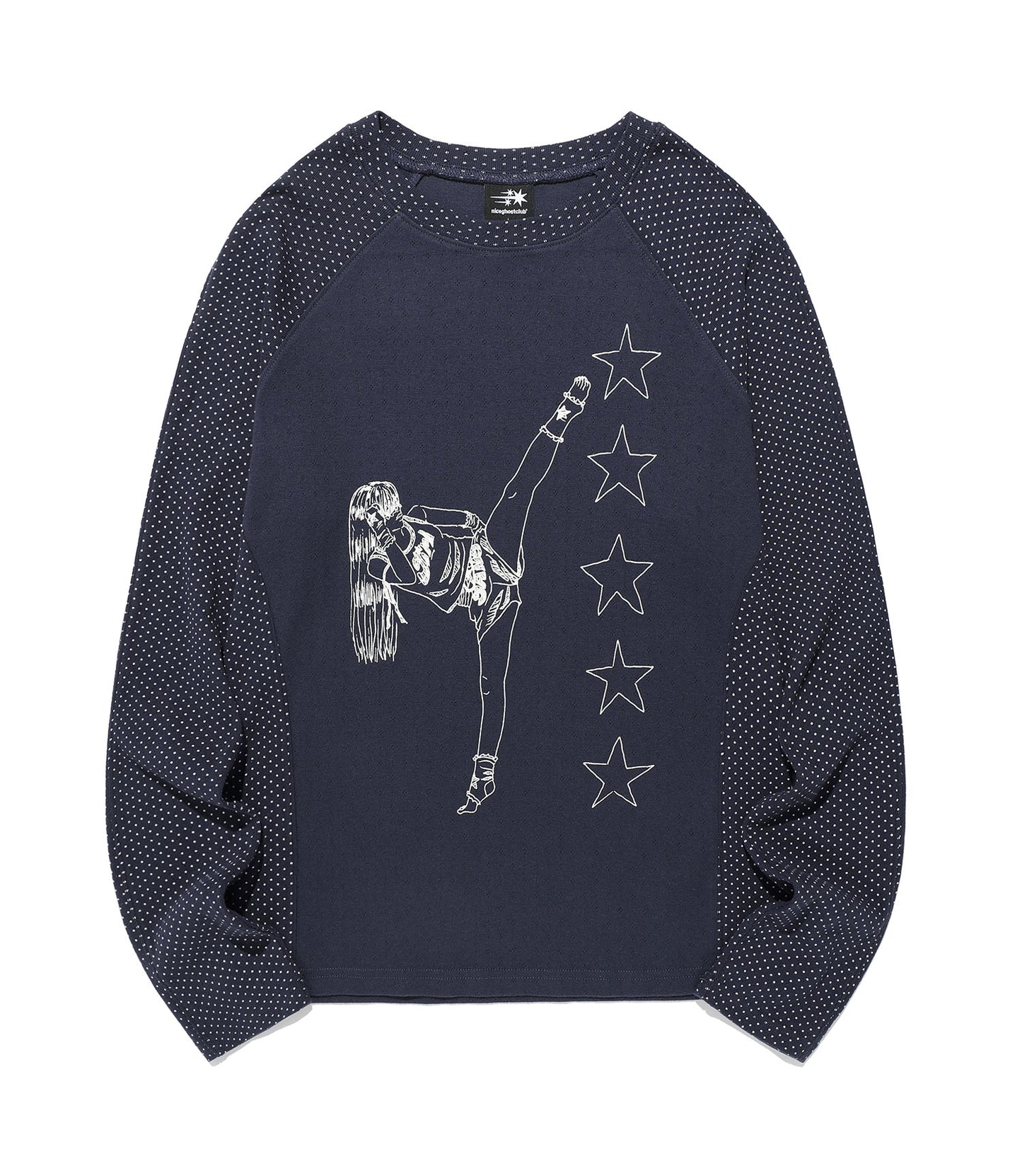 girl gang star slim l/s tee
[navy]
